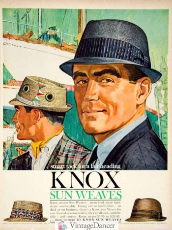 Knox Woven Hats advertisement at VintageDancer